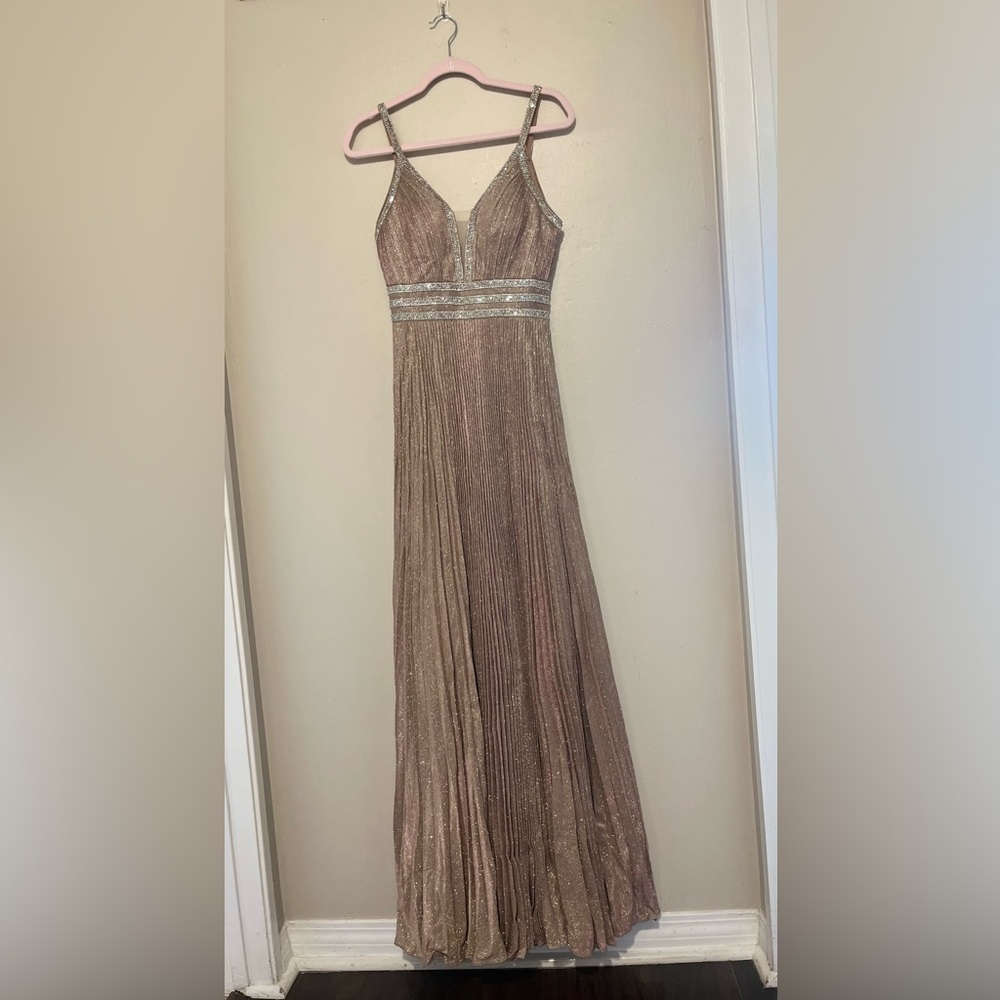Prom Dress, rose gold gown.